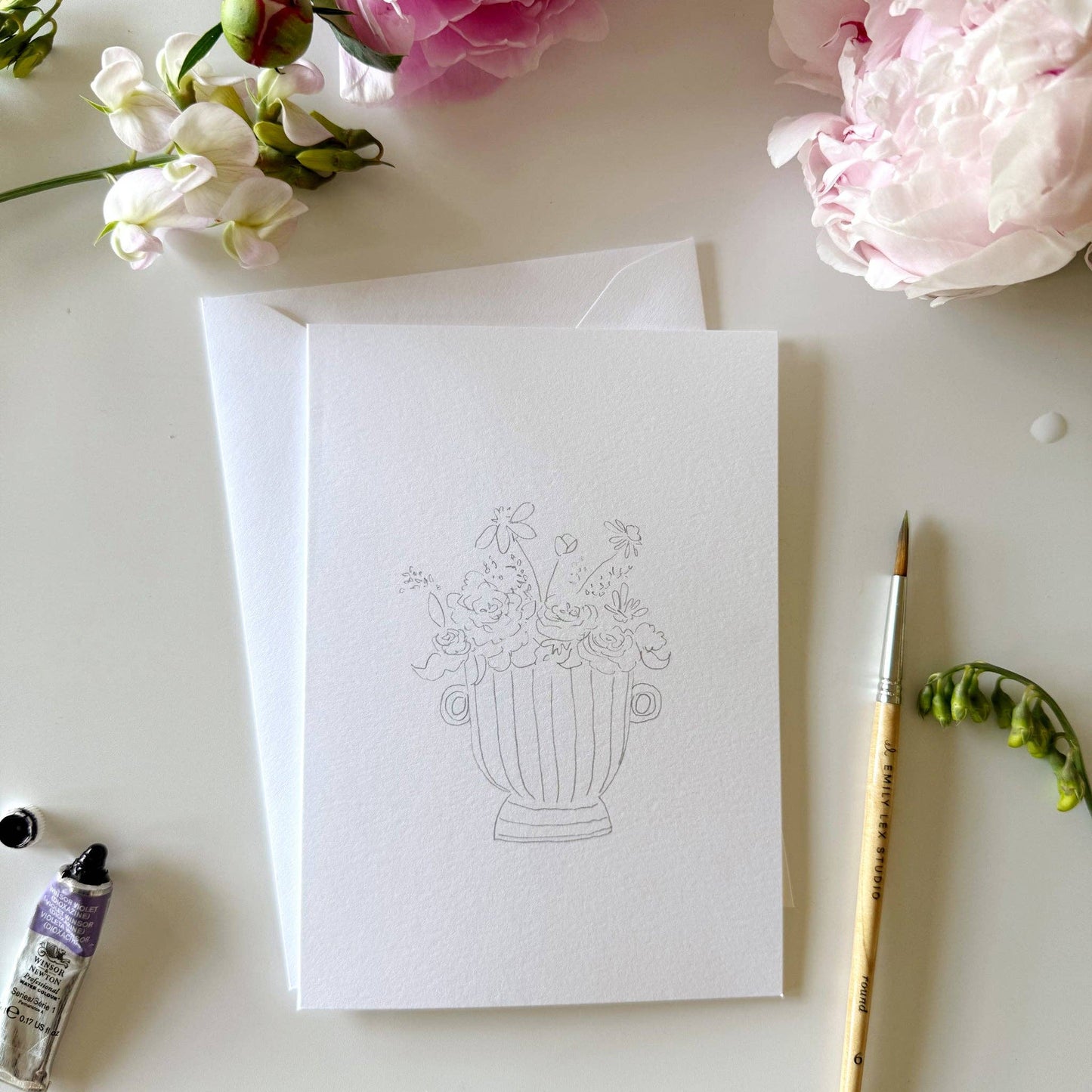 BOUQUETS PAINTABLE NOTECARDS