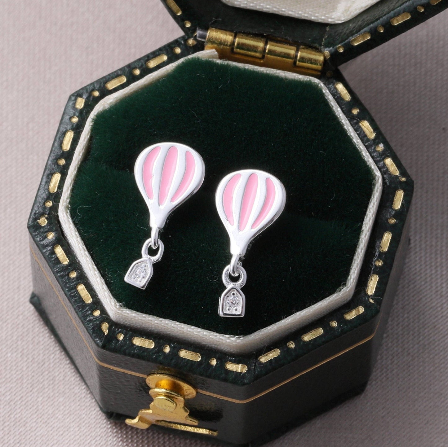 THE DREAMER SILVER HOT AIR BALLOON EARRINGS