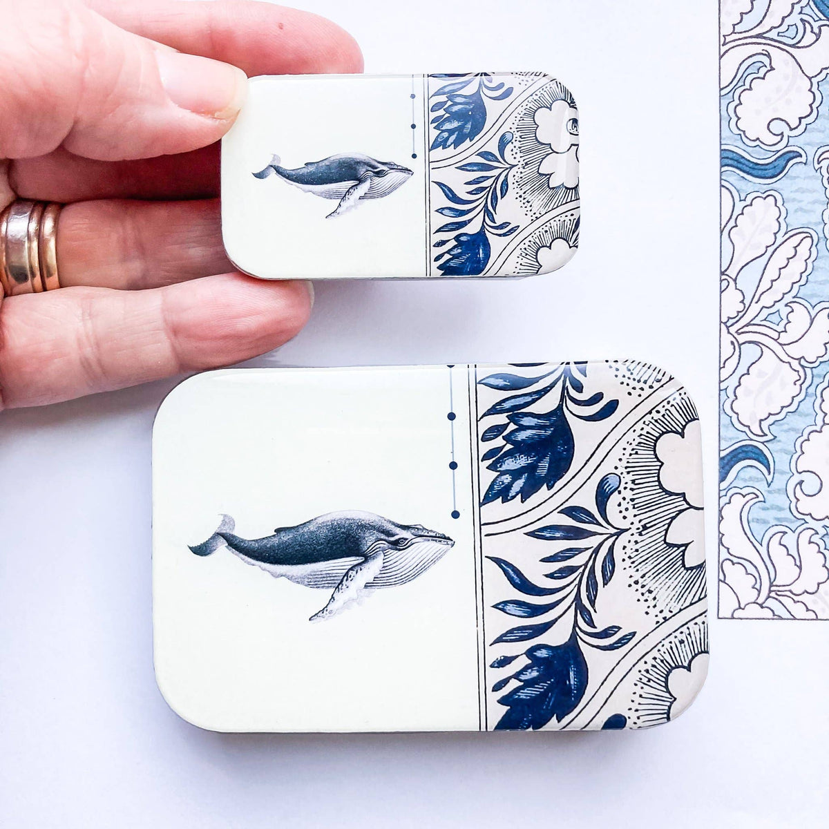 WHALE NOTIONS TIN - LARGE