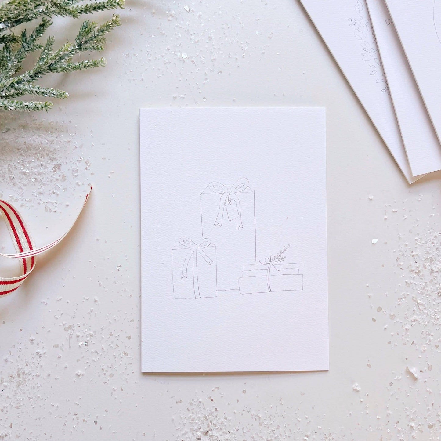 CHRISTMAS CHEER PAINTABLE NOTECARDS SET