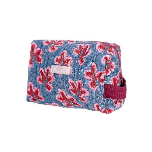 Blue and pink flower bag