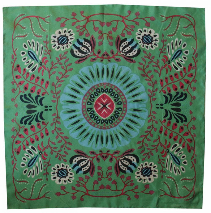 SILK GREEN MINI MARUSHKA SCARF