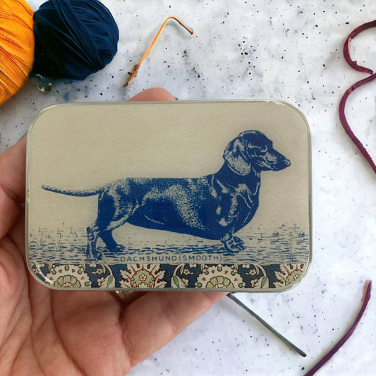 DACHSHUND NOTIONS TIN - 2 SIZES