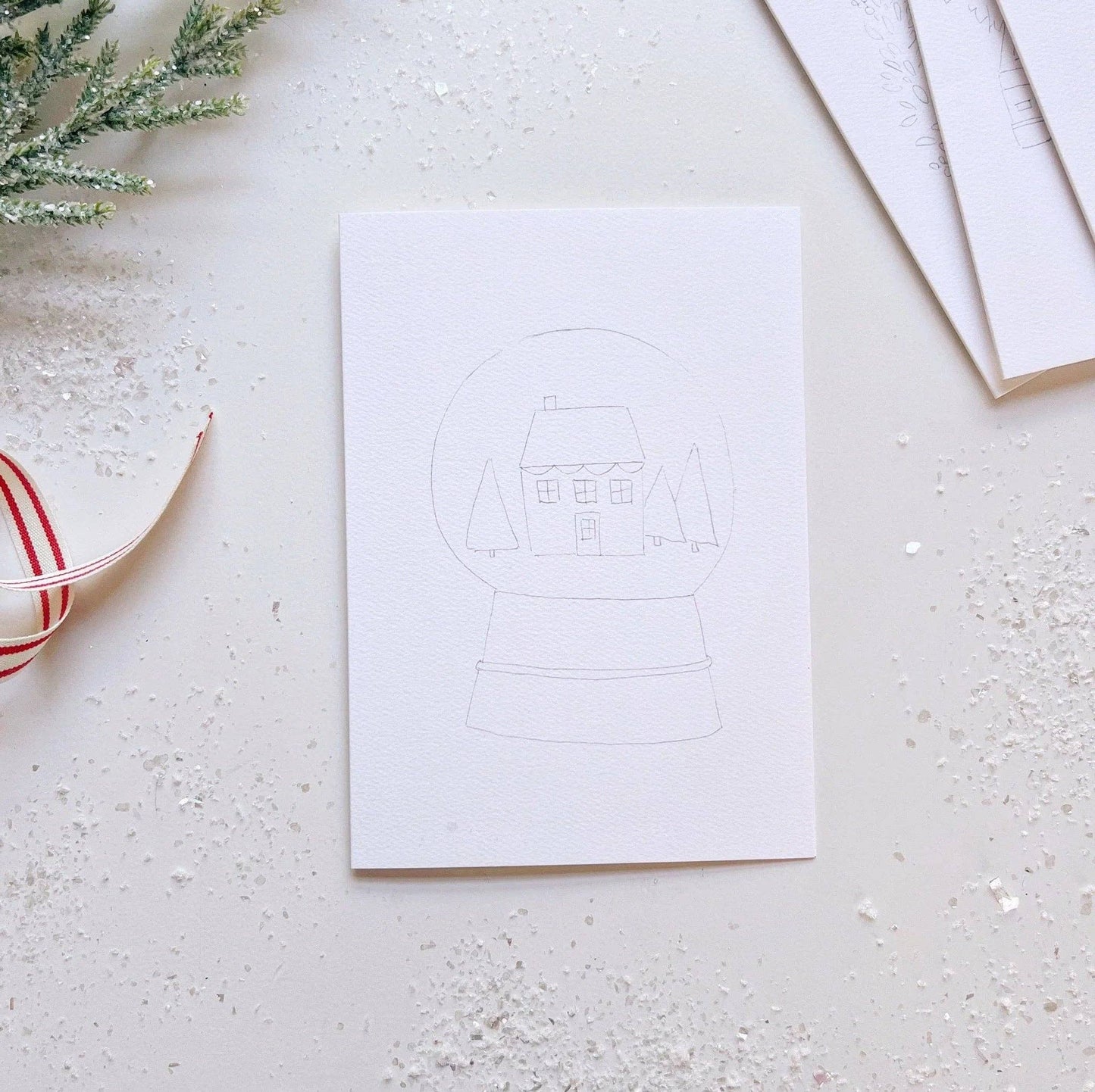 CHRISTMAS CHEER PAINTABLE NOTECARDS SET