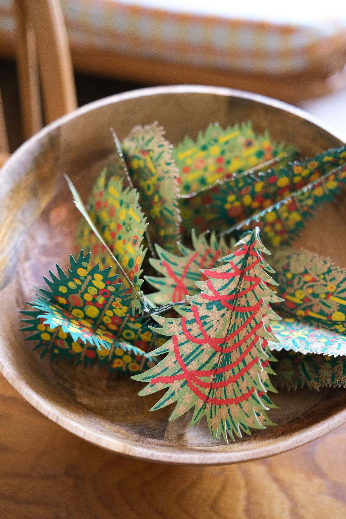 DECORATED TREES PAPER ORNAMENT
