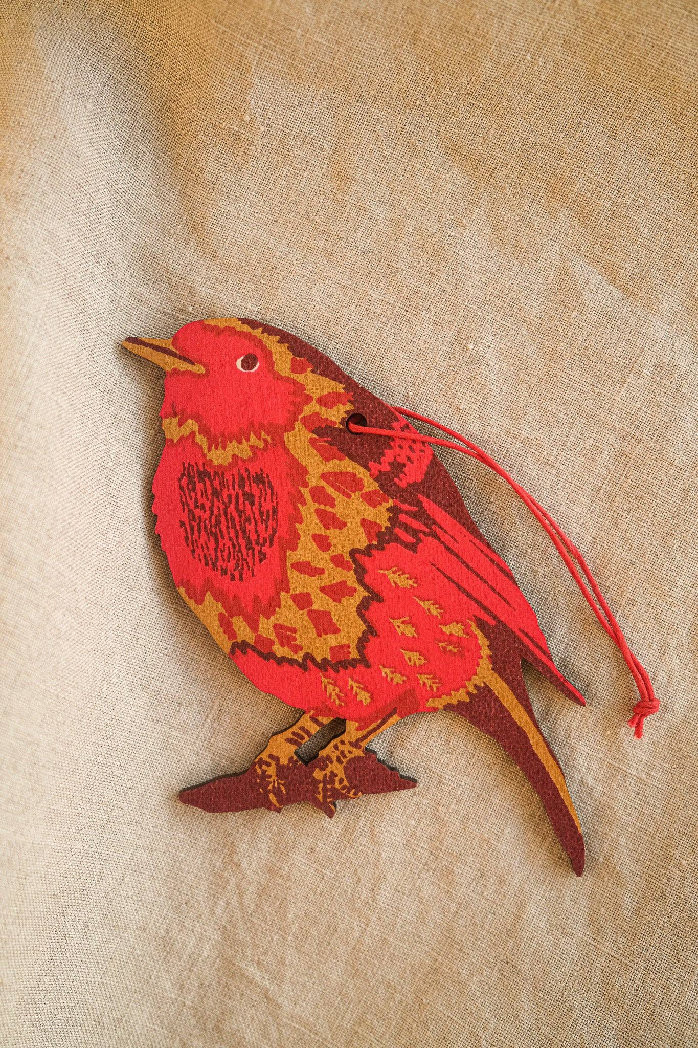 ROBIN WOODEN ORNAMENT