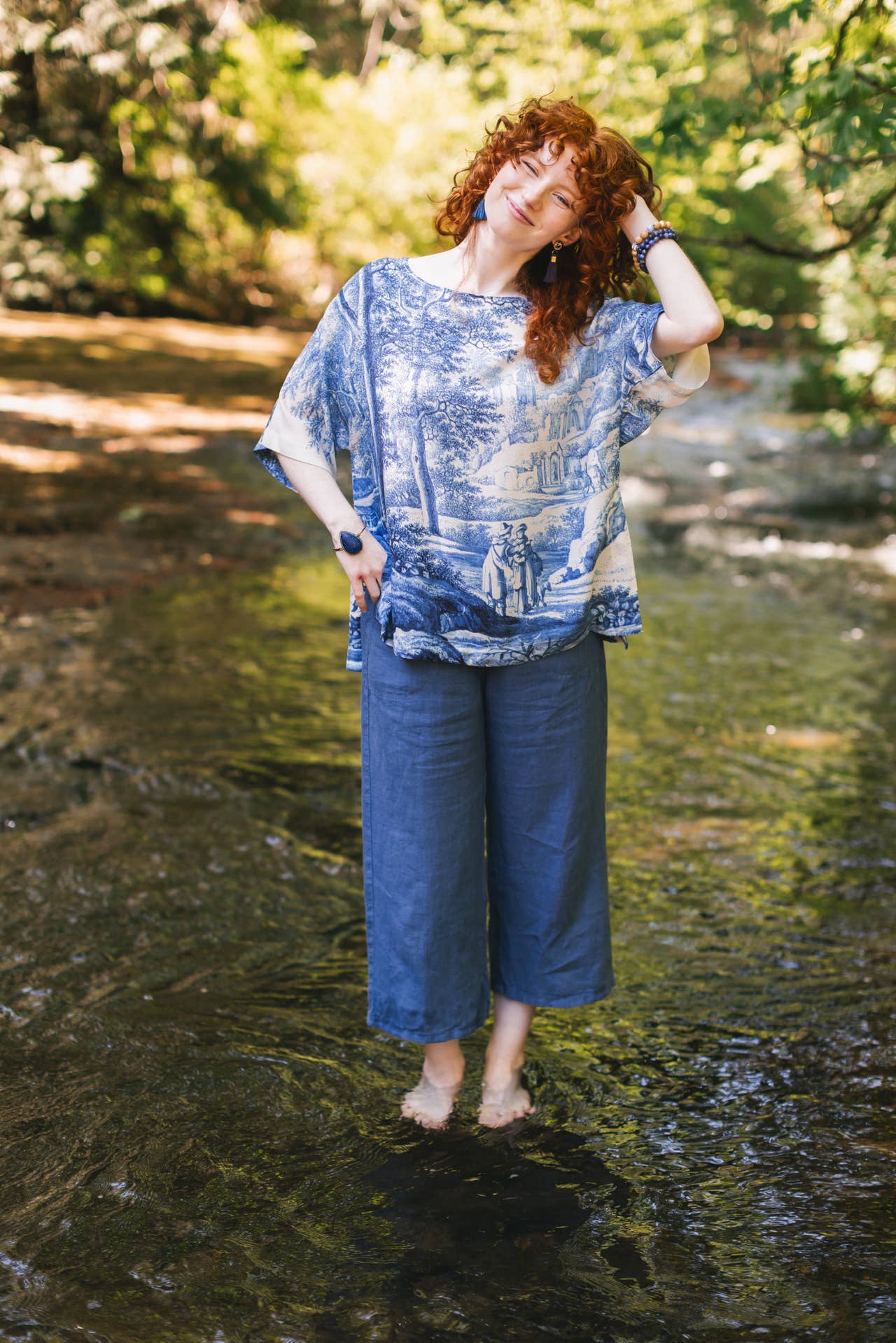 LET THE LIGHT IN BAMBOO LUX TEE TUNIC SHIRT