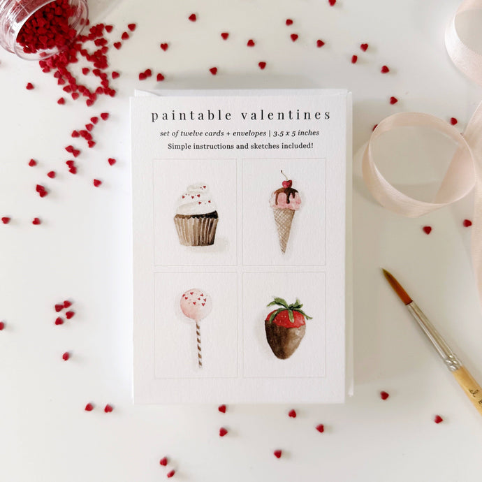 SWEET TREATS PAINTABLE VALENTINES