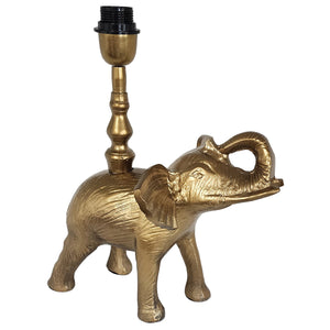 Elephant Lamp Base - Antique Gold