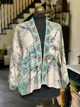 Load image into Gallery viewer, KIMONO CARDIGAN- EARTH &amp; SKY WITH TREE PRINT