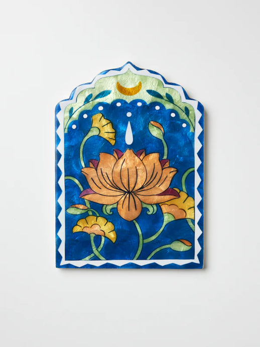 FLEUR LOTUS NAVY WALL ART