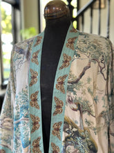 Load image into Gallery viewer, KIMONO CARDIGAN- EARTH &amp; SKY WITH TREE PRINT