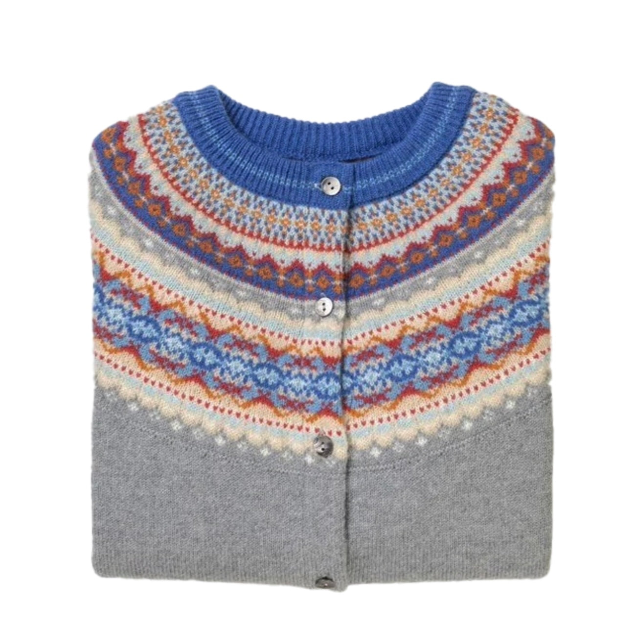 ALPINE CARDIGAN SHORT - CORNFLOWER