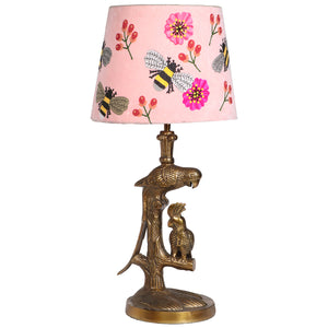 Parrots Lamp Base - Raw Antique Gold