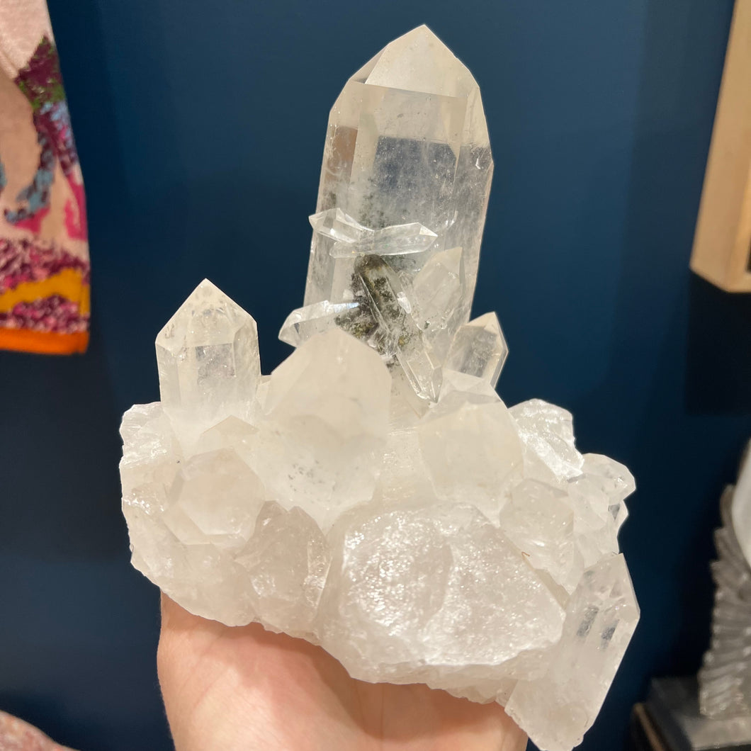 Large Brazilian Crystal Quartz Cluster