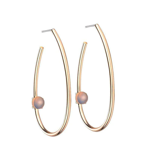 TINA OVAL EARRINGS WITH PEARL