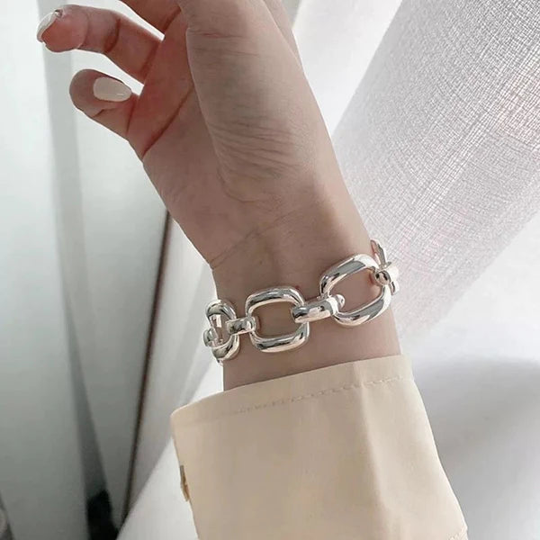 BIANCA CHUNKY SILVER BRACELET