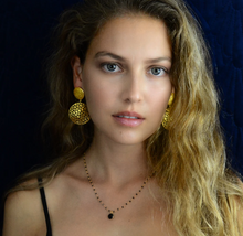 Load image into Gallery viewer, Gold Plated Double Jali Earrings