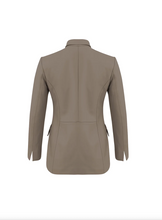 Load image into Gallery viewer, Genevive Leather Blazer -  CHINCHILLA