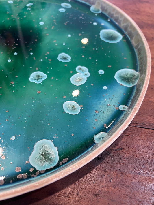 BUBBLE PLATTER - 39CM GREEN