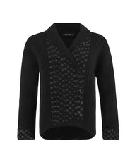 Load image into Gallery viewer, Ines -  Black Chunky Cropped Knit Jacket