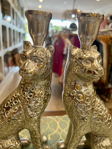 Cheetah Candlesticks