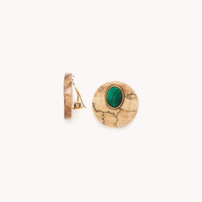 BERGAME ROUND CLIP EARRINGS