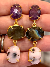 Load image into Gallery viewer, Semi Precious Statement Earrings