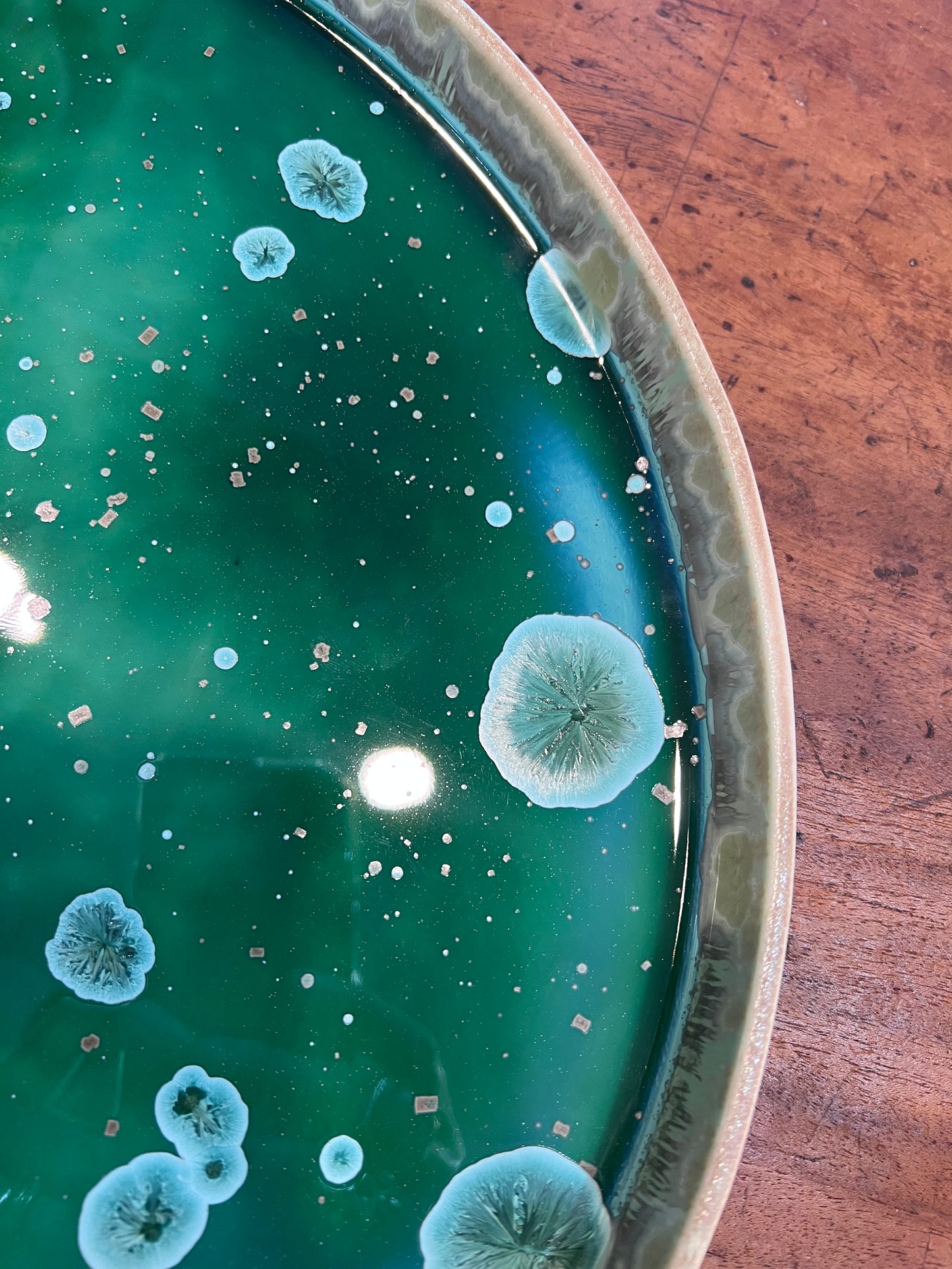 BUBBLE PLATTER - 39CM GREEN