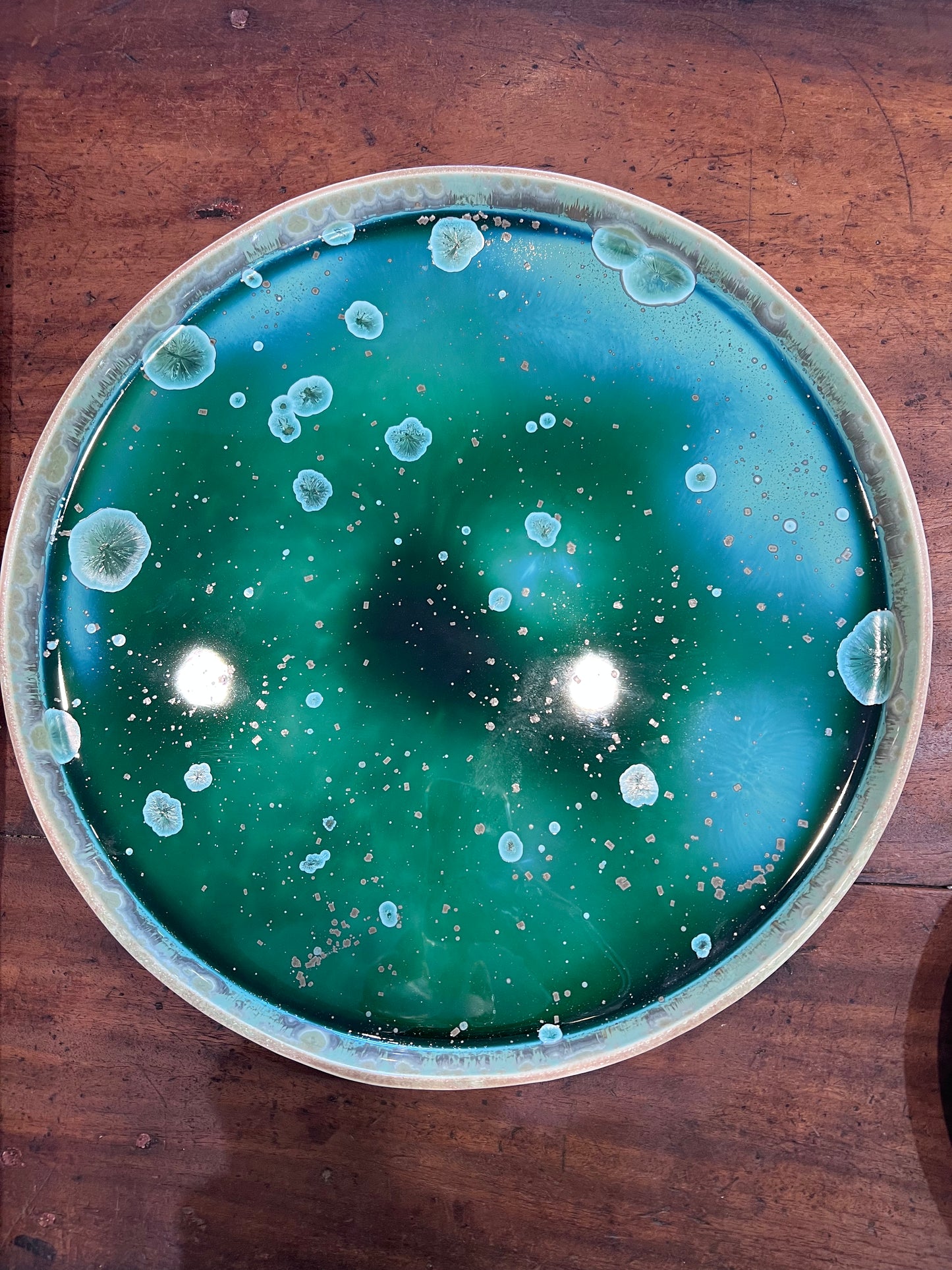 BUBBLE PLATTER - 39CM GREEN