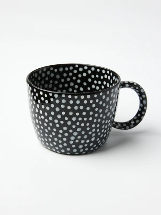 CHINO MUG - BLACK WITH WHITE SPRINKLE (SET OF 2)