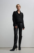 Load image into Gallery viewer, Ines -  Black Chunky Cropped Knit Jacket