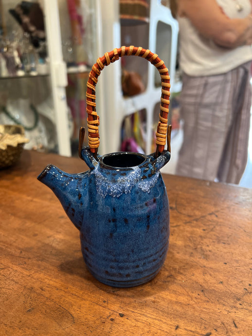 Blue Japanese Teapot Vase